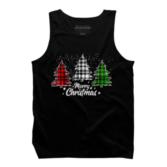 Men's Design By Humans Christmas Tree Buffalo By NekoShop Tank Top image {4}