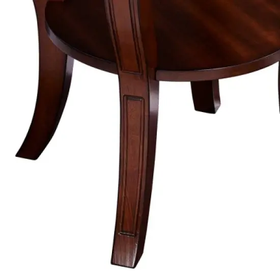 Elm Lane Farmhouse Rustic Cherry Wood Round Accent Side End Table 26" Wide Natural Curving Legs Living Room Home House Entryway image {4}
