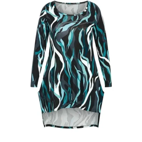 Women's Plus Size Ava Hacci Tunic - sapphire zebra | ZIM & ZOE image {2}