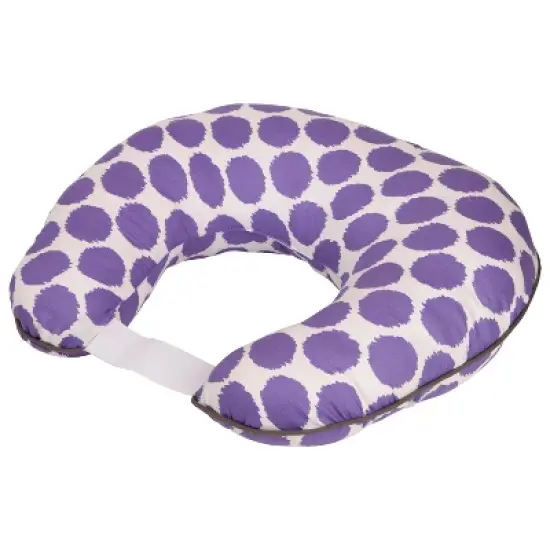 Bacati - 3 pc Ikat Zigzag Purple Dots Muslin Hugster Feeding & Infant Support Nursing Pillow Nursing Pillow with Insert image {4}