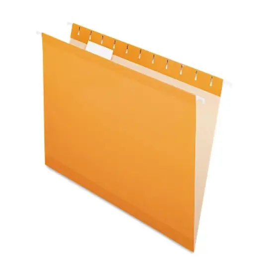 Pendaflex Reinforced Hanging Folders 1/5 Tab Letter Orange 25/Box 415215ORA image {8}
