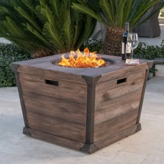 32" Delaney Fire Pit Brown - Christopher Knight Home image {2}