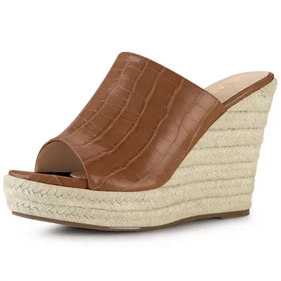 Allegra K Women's Espadrilles Wedges Sandals image {7}