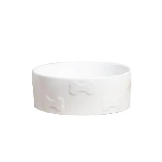 Park Life Designs 8c Manor Dog Bowl - White image {1}