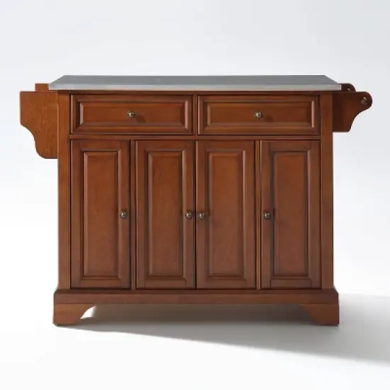 LaFayette Stainless Steel Top Full Size Kitchen Island - Crosley image {9}