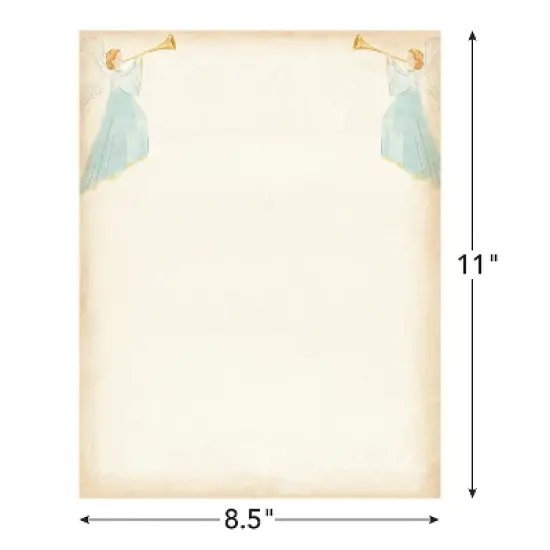Great Papers! Holiday Stationery Letterhead Angels and Horn Multicolor 50 sheets (2024028) image {4}