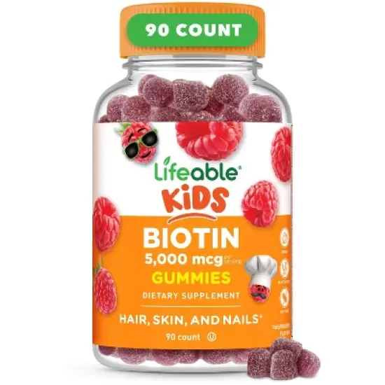 Lifeable - Biotin 5,000mcg - Kids - 90 Gummies image {9}