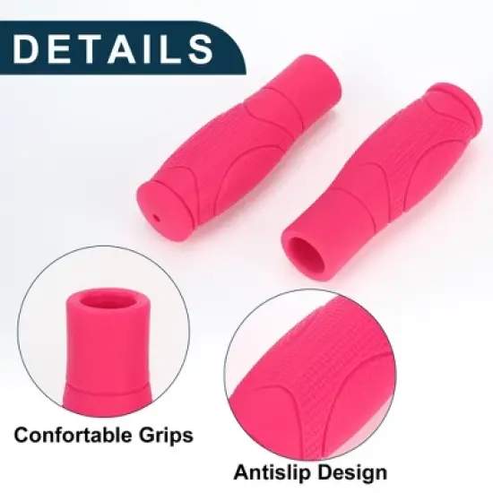 Unique Bargains Bike Handlebar Grips Covers 4.92" Pink 1 Pair image {3}