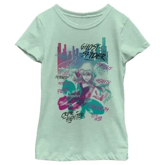 Girl's Marvel Ghost-Spider Attributes Poster T-Shirt image {3}