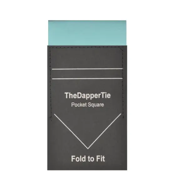 TheDapperTie - Men's Cotton Solid Color Rectangle Pre Folded Pocket Square on Card image {6}