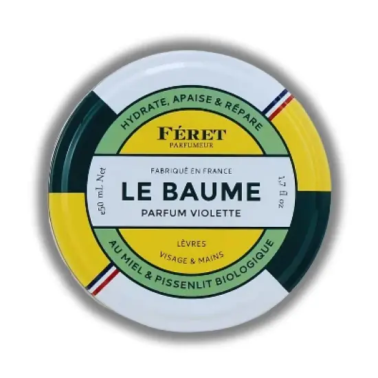 Feret Parfumeur Lips, Face & Hands Balm Violet Fragrance (1.69 oz) Ultra-Nourishing | Hydrates, Soothes & Protects with Honey & Dandelion image {2}