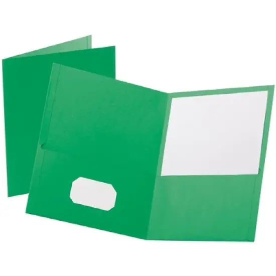 Oxford 2-Pocket Folder, 100 Sheet Capacity, Green, Pack of 25 image {1}