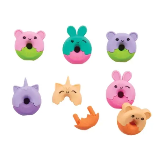 Geddes Donut Animal Pencil Eraser Topper - 48 per bag image {2}