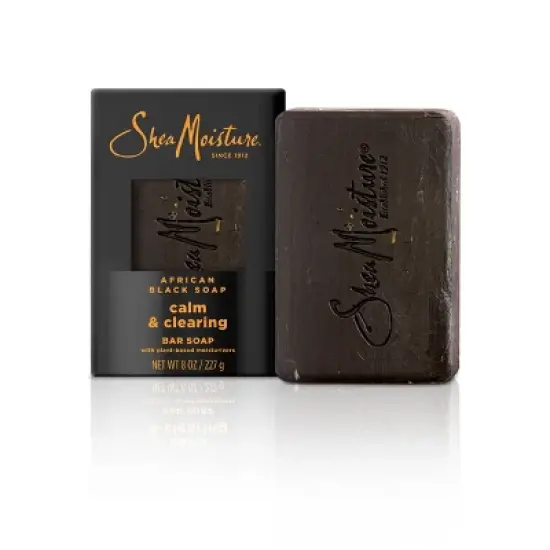 SheaMoisture Calm & Clearing Bar Soap - African Black Soap - 8oz image {10}