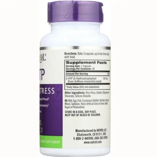 Natrol Dietary Supplements 5-Htp 100 mg Capsule 30ct image {1}