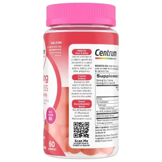 Centrum Morning Sickness Relief Vitamin Gummies - Citrus - 60ct image {5}
