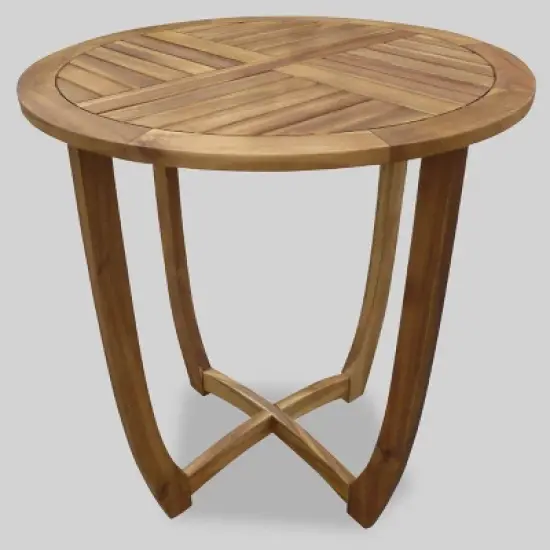 Casa 3pc Acacia Bistro Set - Teak/Dark Gray - Christopher Knight Home image {2}