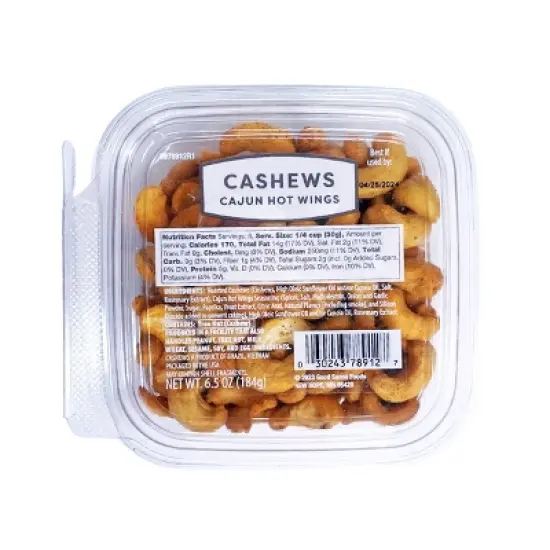 Cajun Hot Wings Seasoned Cashews - 6.5oz image {5}