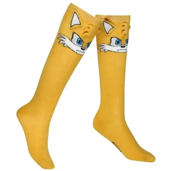 Sonic the Hedgehog Tails 3D Character Socks Women's Knee High Shoe Size 5-10 image {3}