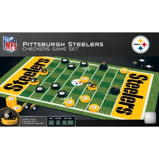 MasterPieces NFL Pittsburgh Steelers Checkers Board Game for Kids and Families, Steelers Toys image {5}