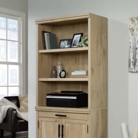 41.33" 2 Shelf Aspen Post Library Vertical Bookshelf Prime Oak - Sauder image {1}