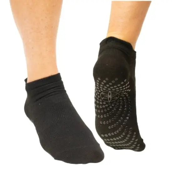 Gaiam Gripppy Fit Athletic Socks 2pk - Black image {2}