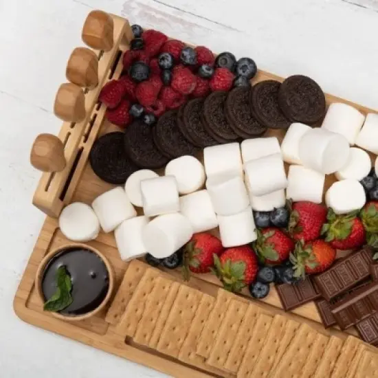 Cutting Board/Cheese Knife Set Bamboo image {3}