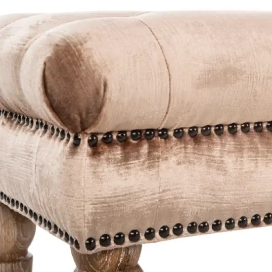 Barney Tufted Bench w/ Brass Nail Heads  - Safavieh image {4}