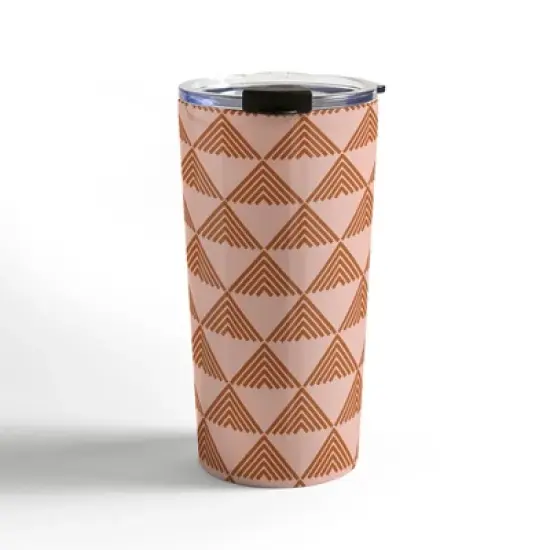 June Journal Triangular Lines in Terracotta Travel Mug 20 oz Stainless Steel Travel Mug - Deny Designs image {4}