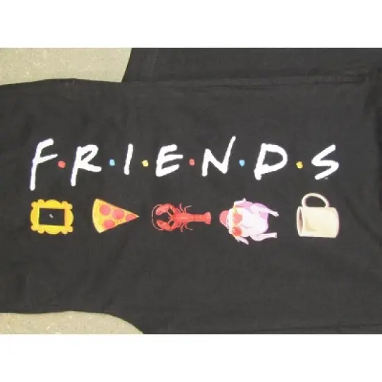 Friends Icons Men's Black Sleep Pajama Pants image {1}