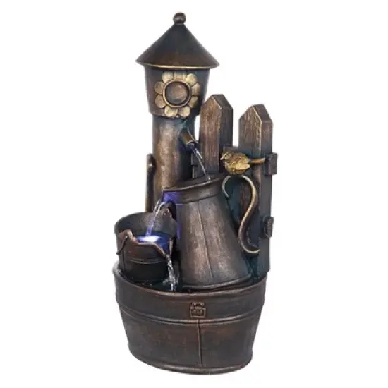 Design Toscano Backyard Buckets of Fun Cascading Waterfall Garden Fountain image {2}