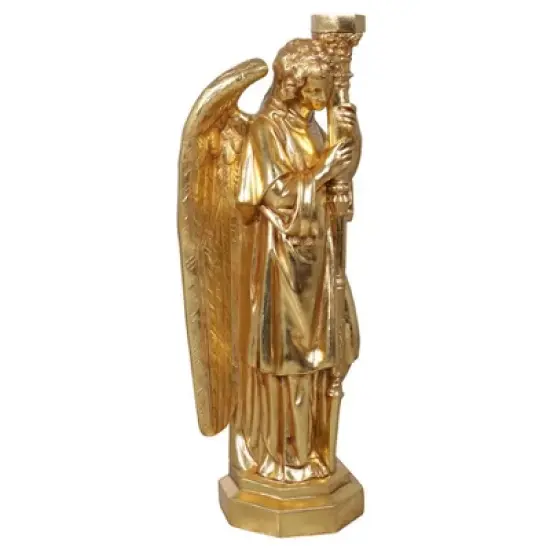 Design Toscano Padova Golden Guardian Angel Sculpture: Left, gold image {2}