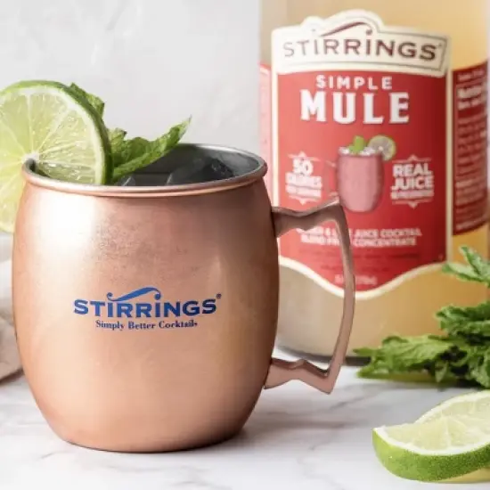 Stirrings Simple Mule Cocktail Mix 750ml Bottles - Real Juice No Preservatives - 50 Calories - Drink Mixer image {3}