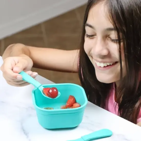 Re-Play 2pc 12 fl oz Recycled Bowls Aqua and Pool Blue image {2}