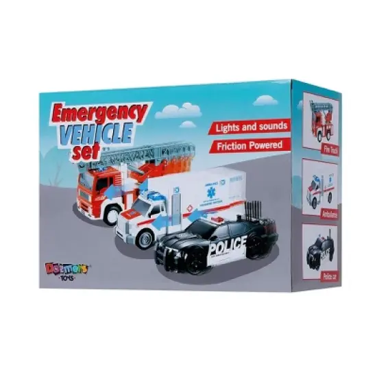 Dazmers Friction Powered Car Emergency Vehicle Toys image {1}