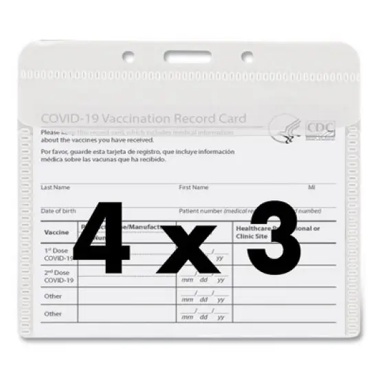 Advantus PVC-Free Badge Holders, Horizontal, Clear 4.5" x 4" Holder, 4.13" x 3.25" Insert, 50/Pack image {2}