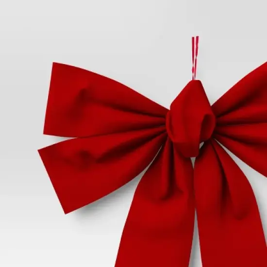Velvet Christmas Decorative Bow Red - Wondershop&trade; image {2}