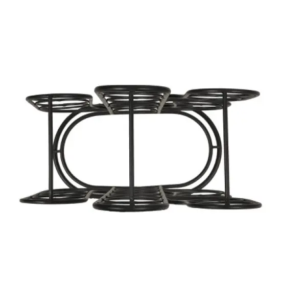 Ferrat Modern Industrial 13 Bottle Tabletop Cactus Wine Rack Black - Christopher Knight Home image {5}