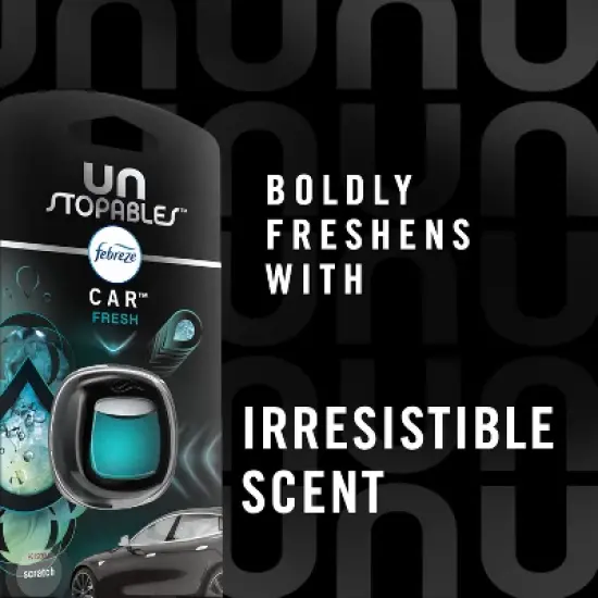 Febreze Unstopables Car Odor-Fighting Car Freshener - Fresh Scent - 0.14 fl oz/2pk image {1}