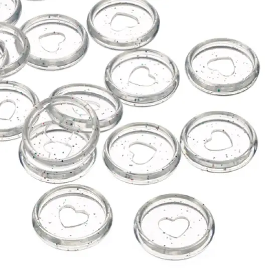 Unique Bargains Plastic DIY Notebook Planner Heart Binding Discs 22 Pcs image {3}