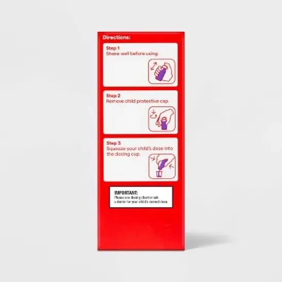 Children's Acetaminophen Pain Reliever & Fever Reducer Liquid - Grape - 4oz - up&up&trade; image {4}