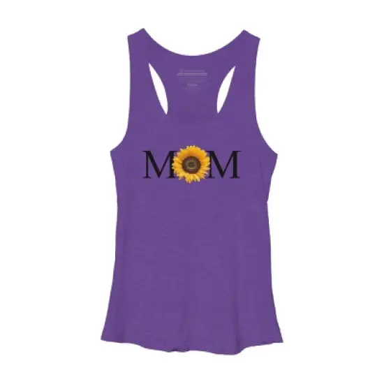 Women's Design By Humans Mother's Day Sunflower Mom By FridayFusion Racerback Tank Top image {5}
