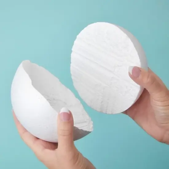 Juvale 2 Pack Foam Balls for Crafts, 6" Round White Polystyrene Spheres for DIY Projects, Ornaments, School Modeling, Drawing image {4}