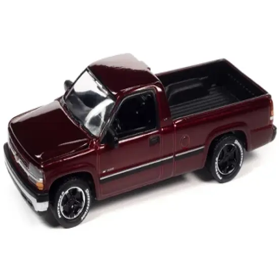 2002 Chevrolet Silverado Pickup Truck Cherry Red Metallic Limited Ed to 9868 pieces 1/64 Diecast Model Car by Johnny Lightning image {1}