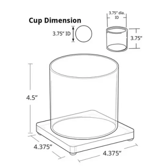 Azar Displays Large Single Cup Acrylic Deluxe Holder image {3}