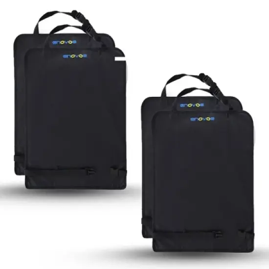 Enovoe Back Car Kick Mats Seat Protector with Waterproof Protection for Upholstery, XL, 4 Pack image {1}