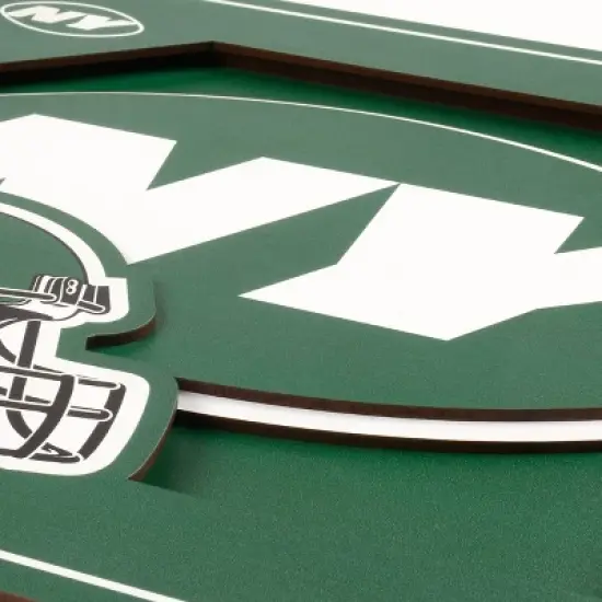 NFL New York Jets 3D Logo Series Wall Art - 12"x12" image {3}