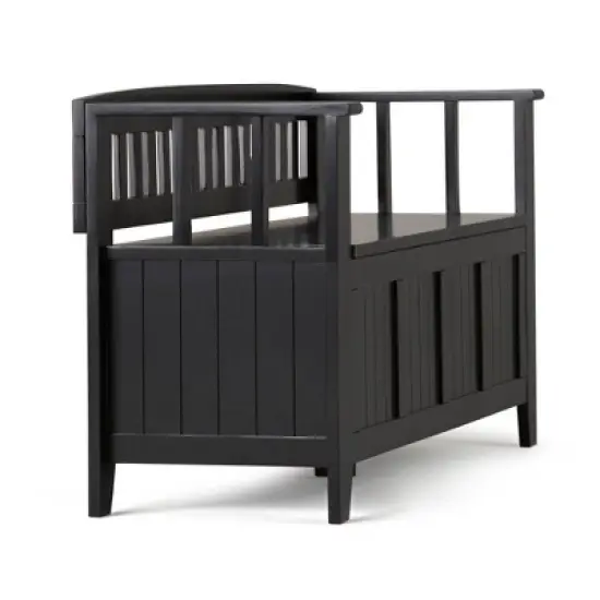 Normandy Solid Wood Entryway Storage Bench - Wyndenhall image {4}