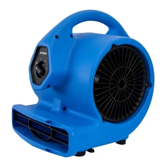 XPOWER&reg; P-100A 3-Speed Compact Air Mover with Power Outlets, Blue image {9}