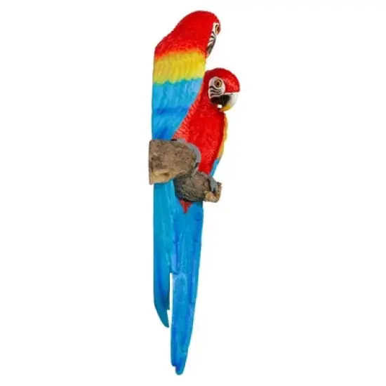 Design Toscano Tropical Scarlet Macaws Wall Sculpture image {3}